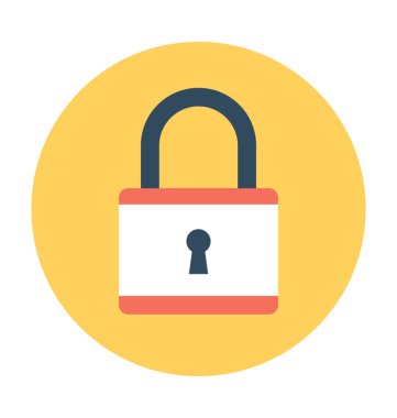 asma kilit düz vektör simgesi