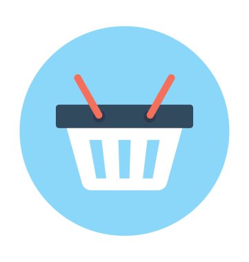 Alışveriş sepeti vektör simgesi