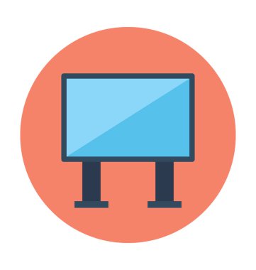 Billboard düz vektör simgesi