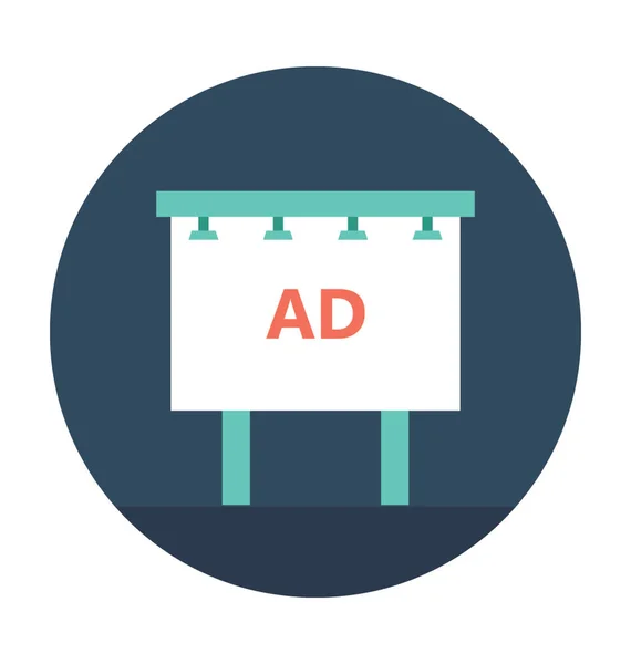 Ad Board Vector Icono — Vector de stock