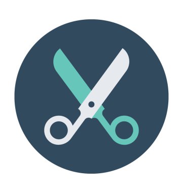 makas düz vektör simgesi