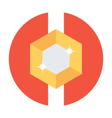 Elmas Düz Vektör Simgesi