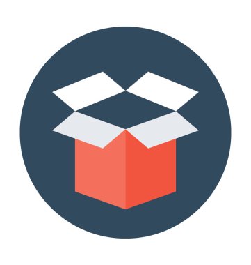 karton kutu vektör simgesi