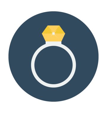 Yüzük düz vektör simgesi