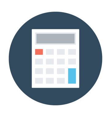 hesap makinesi düz vektör simgesi