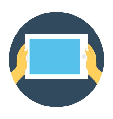 IPAD düz vektör simgesi