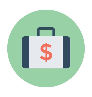 dolar torba vektör simgesi