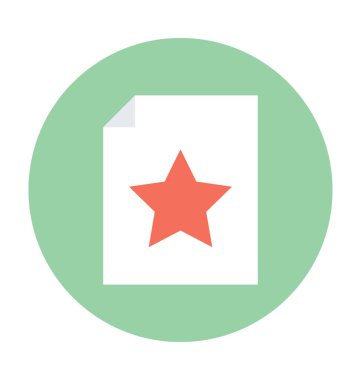 Favori dosya vektör simgesi