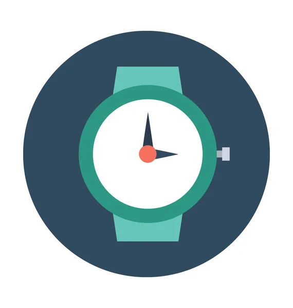 Wristwatch Flat Vector Icon — Stock Vector