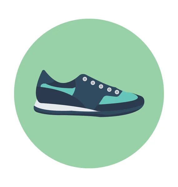 Spor ayakkabı düz vektör simgesi — Stok Vektör