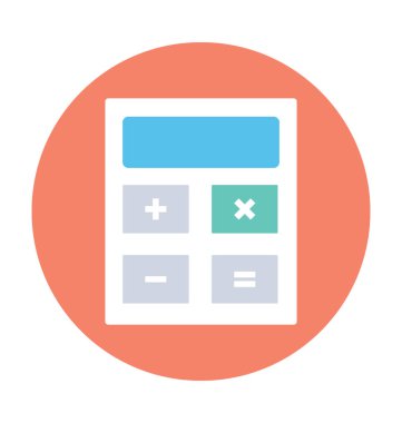 hesap makinesi düz vektör simgesi