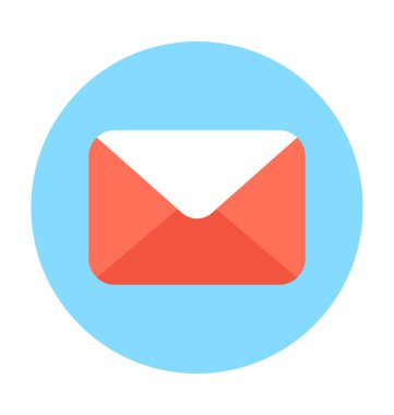 Zarf düz vektör simgesi