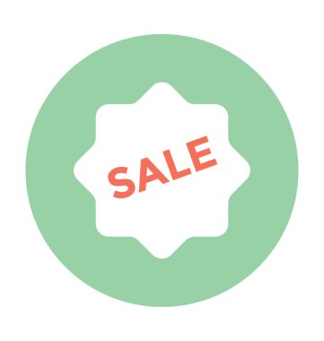 Satış etiketi vektör simgesi