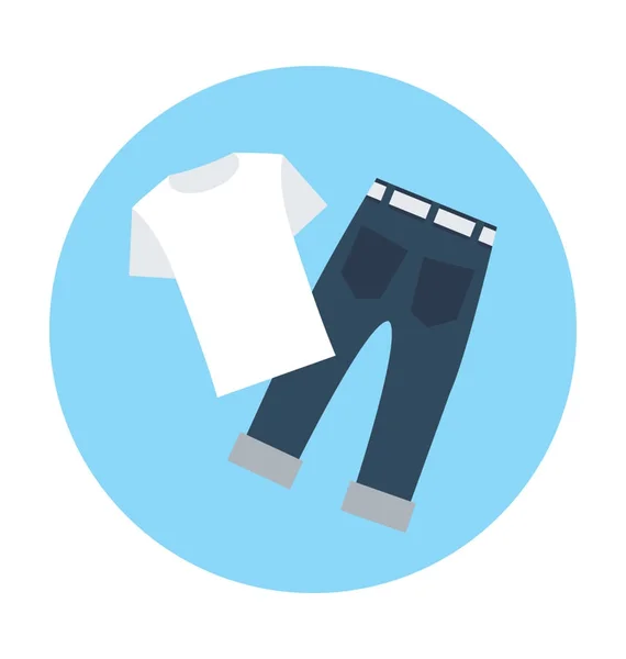 Garments Flat Vector Icon — Stock Vector