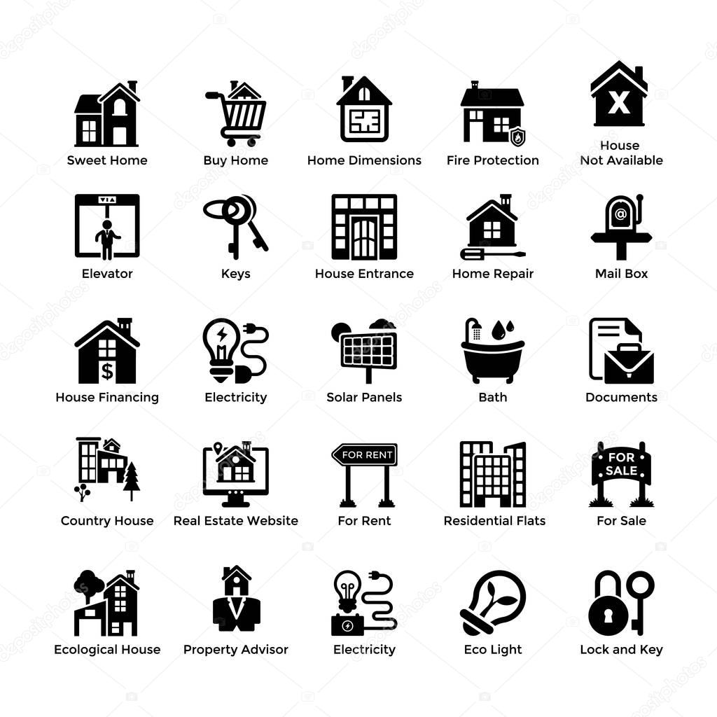 Real Estate Glyph Icons 7