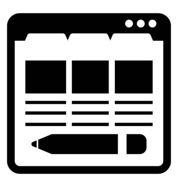 Web Tasarım glif simgesi