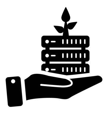 Artan veri glif simgesi