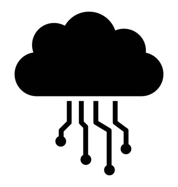 Bulut devre glif simgesi