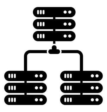 Sunucuları sağlam karakter simgesi