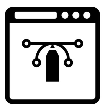 Web Tasarım glif simgesi