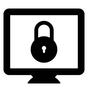 Siber Güvenlik glif simgesi