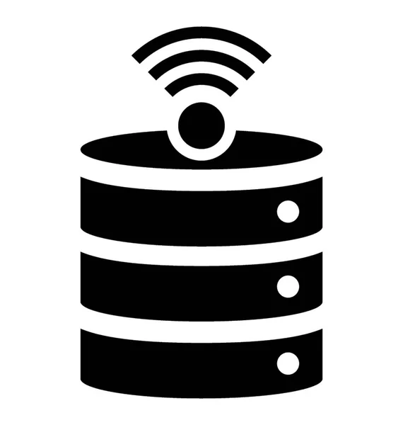 Wifi Und Server Glyph Icon — Stockvektor