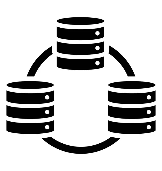 Glyphen Symbol Datenbanknetzwerk — Stockvektor