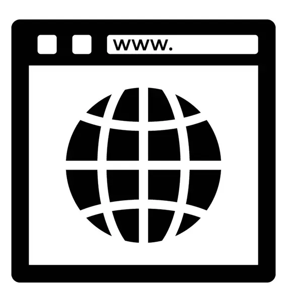 Icône Glyphe Solide Domaine — Image vectorielle