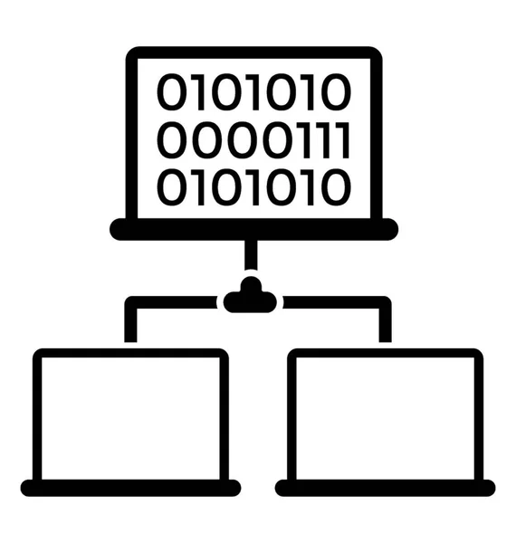 Website Algorithm Glyph Icon — Stock Vector