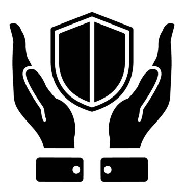 Emanet glif vektör simgesi