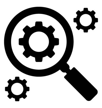 SEO glif vektör simgesi