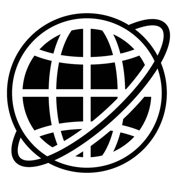 Glifo Conexión Global Icono — Vector de stock