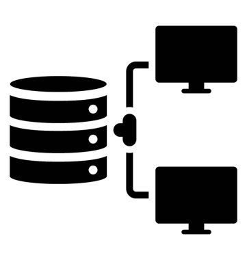 SQL veritabanları glif simgesi