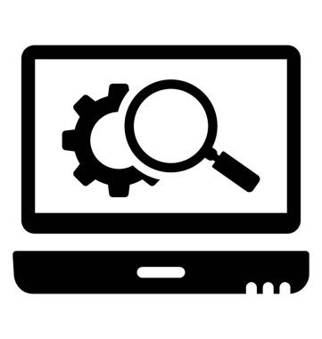 SEO glif vektör simgesi