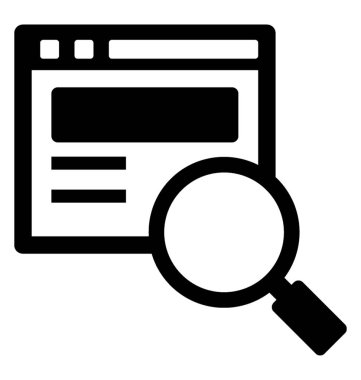 SEO glif vektör simgesi