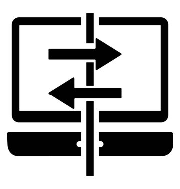 Veri Transfer glif simgesi