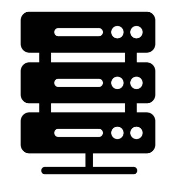 Barındırılan sunucu glif simgesi