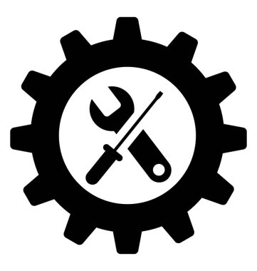 Ayarları glif vektör simgesi