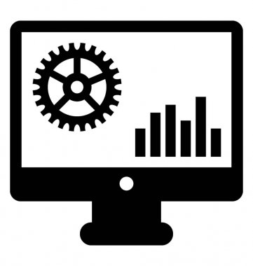 Veri işleme glif simgesi