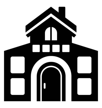 Çiftlik evi glif simgesi