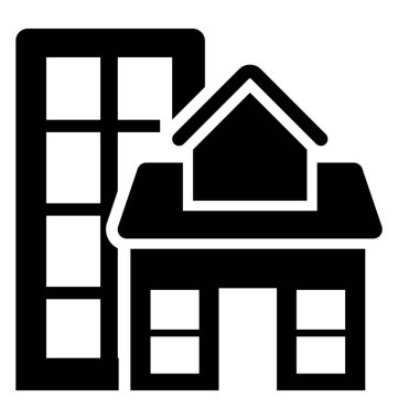 Tasarım evi glif simgesi