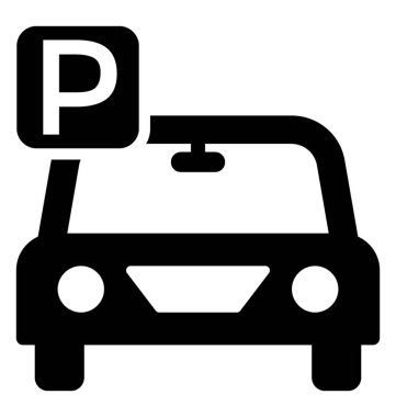 Park glif vektör simgesi