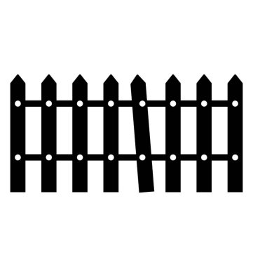 Çit glif vektör simgesi