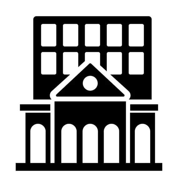Casa Habitação Glyph Icon — Vetor de Stock