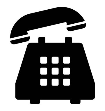 Telefon glif vektör simgesi