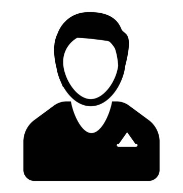 Yöneticisi glif vektör simgesi