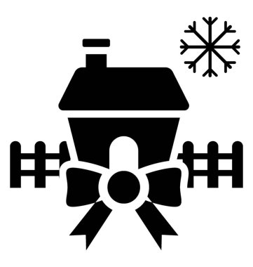 Tatil yükseklik Emlak glif simgesi