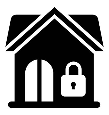 House kilit glif simgesi