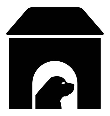 Köpek evi glif simgesi