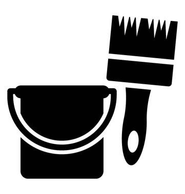 Boya glif vektör simgesi